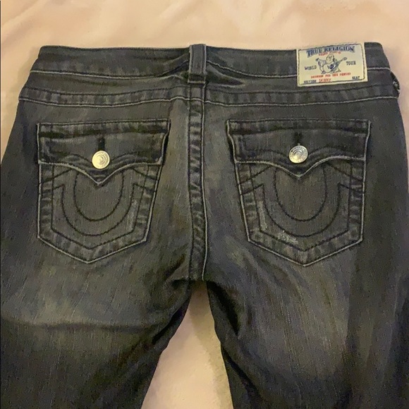 Denim - Dark grey light wash true religion denim size 27